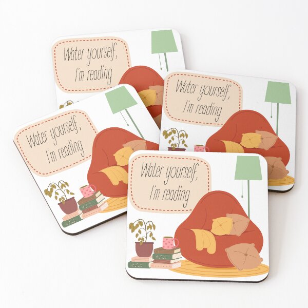 Item preview, Water Yourself, I’m Reading – Cozy Plant & Book Design | Readers’ Rituals designed and sold by DesignsxJune.