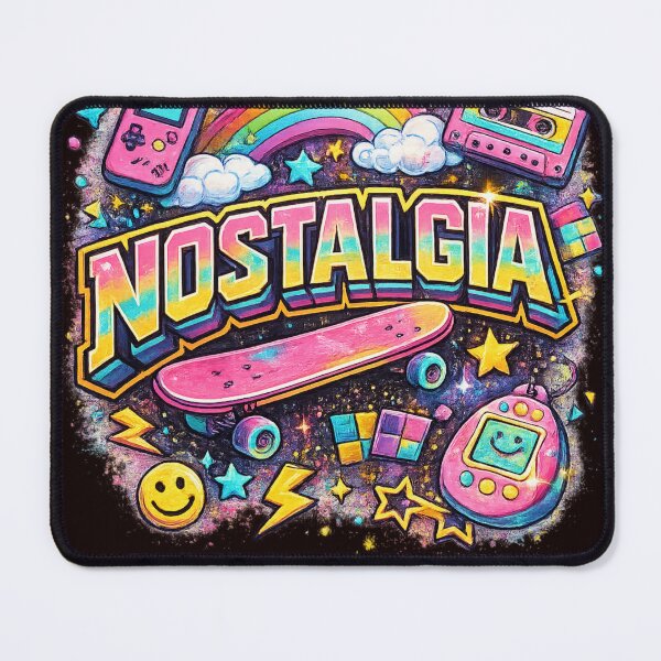 Item preview, Nostalgia Rainbow Retro Tech and Cassette Collage designed and sold by OxiSkor.