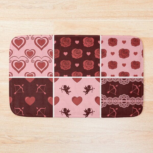 Item preview, Burgundy and Blush Valentine Heart Cupid Mosaic designed and sold by DGtaLrtcom.
