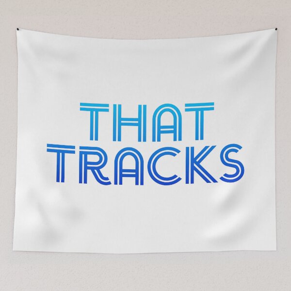 Item preview, That Tracks, Blue Line Typography designed and sold by Memes N Lore .