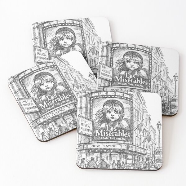 Item preview, Les Misérables at the Sondheim Theatre – Hand-Drawn London Musical Illustration designed and sold by Studio Ovation.