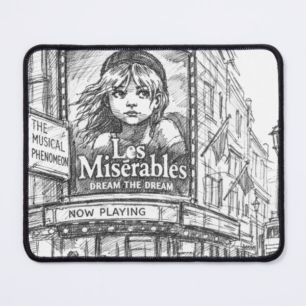 Item preview, Les Misérables at the Sondheim Theatre – Hand-Drawn London Musical Illustration designed and sold by Studio Ovation.