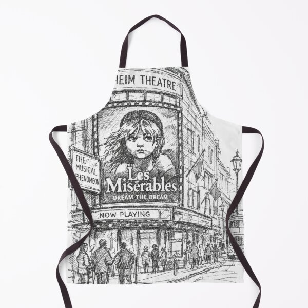 Item preview, Les Misérables at the Sondheim Theatre – Hand-Drawn London Musical Illustration designed and sold by Studio Ovation.