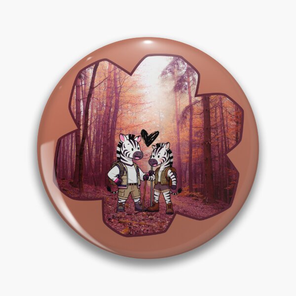 Item preview, Together on the Trail – Zebra Hiking Couple designed and sold by ZebraDazzleDesigns.