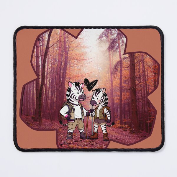 Item preview, Together on the Trail – Zebra Hiking Couple designed and sold by ZebraDazzleDesigns.