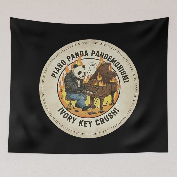 Item preview, Piano Panda Pandemonium designed and sold by ART-POD-PL.