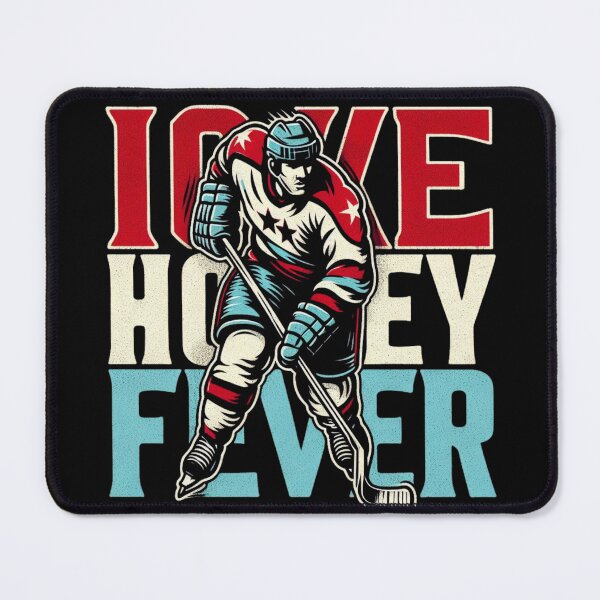Item preview, Ice Hockey Fever – Retro Winter Sports Illustration designed and sold by doorzz.