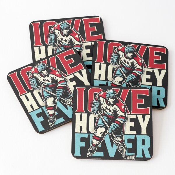 Item preview, Ice Hockey Fever – Retro Winter Sports Illustration designed and sold by doorzz.