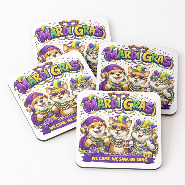 Item preview, Mardi Gras We Came We Sang Pets designed and sold by AnnDesignStudio.