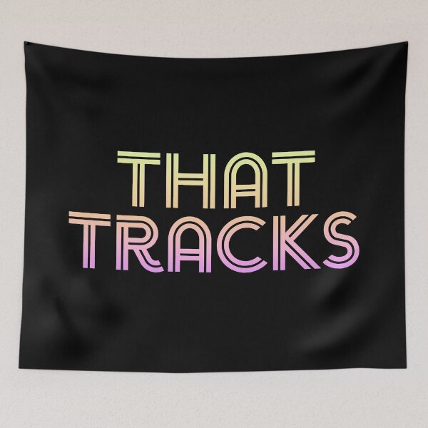 Item preview, That Tracks, Line Neon Gradient Typography designed and sold by Memes N Lore .