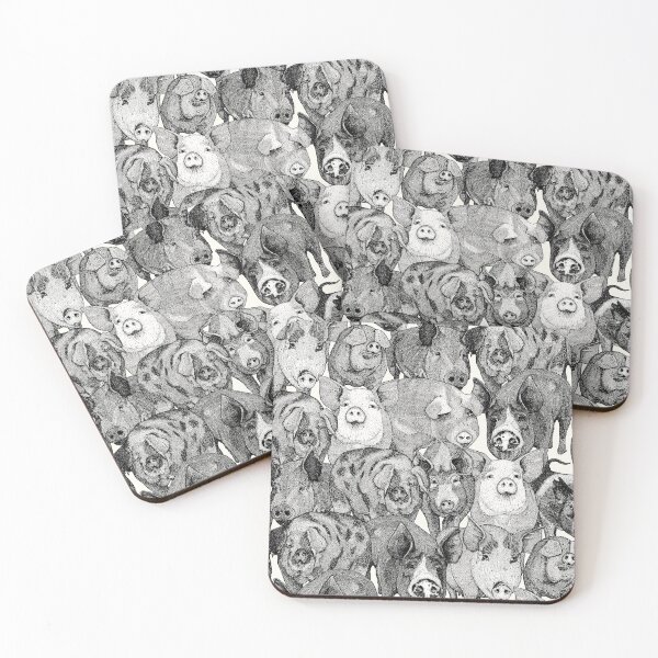Item preview, just pigs black half pearl designed and sold by scrummy.