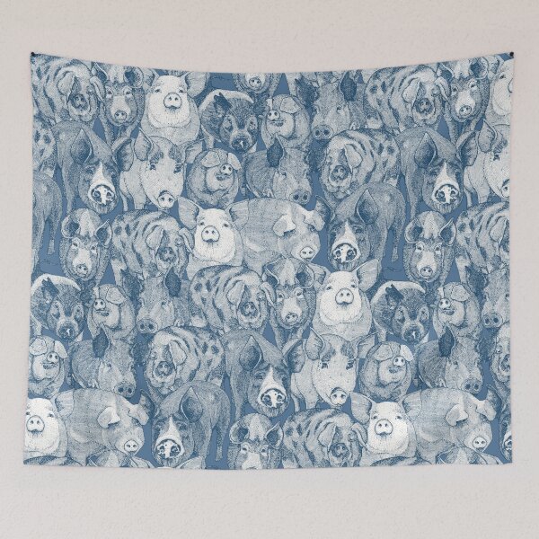 Item preview, just pigs cobalt denim designed and sold by scrummy.