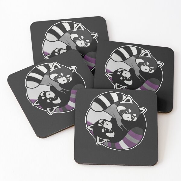 Item preview, Asexual Red Panda Yin Yang LGBT Pride Flag designed and sold by Clara Hollins.