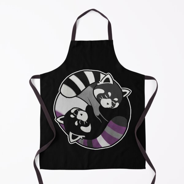 Item preview, Asexual Red Panda Yin Yang LGBT Pride Flag designed and sold by Clara Hollins.