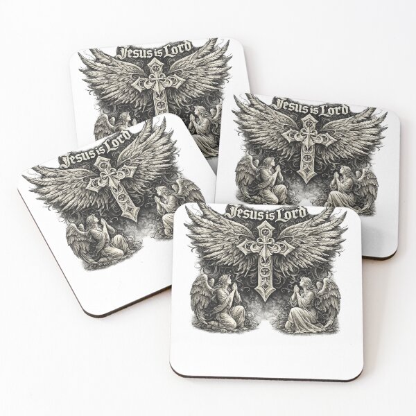 Item preview, Affliction inspired Christian Gothic Angels and cross "Jesus is Lord" designed and sold by Zachary Jack Antoinette.