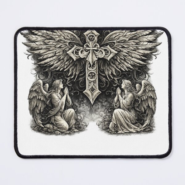 Item preview, Affliction inspired Christian Gothic Angels and cross "Jesus is Lord" designed and sold by Zachary Jack Antoinette.