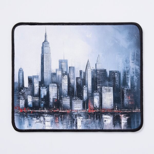 Item preview, NYC Skyline – Arctic Silver Monochrome Fusion designed and sold by SkylineVistas Designs.
