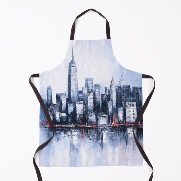 Item preview, NYC Skyline – Arctic Silver Monochrome Fusion designed and sold by SkylineVistas Designs.
