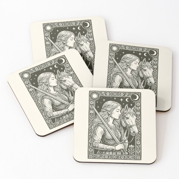 Item preview, Princess & Horse Medieval Lady Knight Renaissance    designed and sold by Y-Vibes.