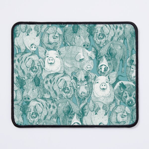 Item preview, just pigs viridian turquoise designed and sold by scrummy.