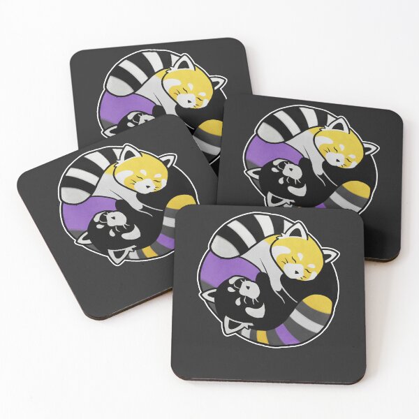 Item preview, Nonbinary Red Panda Yin Yang LGBT Pride Flag designed and sold by Clara Hollins.
