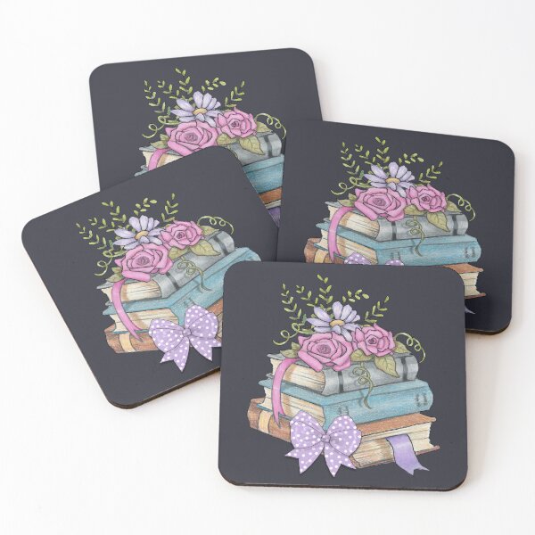 Item preview, Books with Flowers and Polka Dotted Bow designed and sold by JoyfulWhimsy.