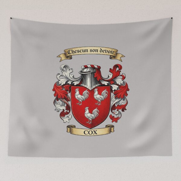 Item preview, The Cox Family Coat of Arms designed and sold by BagTown Clans.