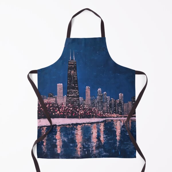 Item preview, Chicago Skyline – Minimalist Moonlit Reflections designed and sold by SkylineVistas Designs.