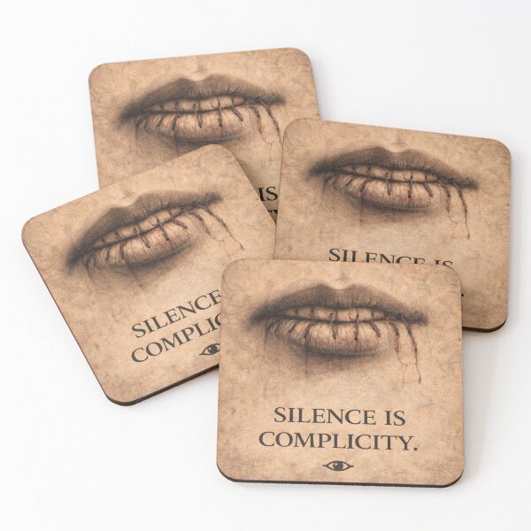 Item preview, Silence Is Complicity Awareness Poster designed and sold by Papier Atelier Art.