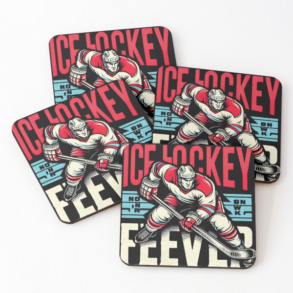 Item preview, Ice Hockey Fever – Retro Winter Sports Illustration designed and sold by doorzz.
