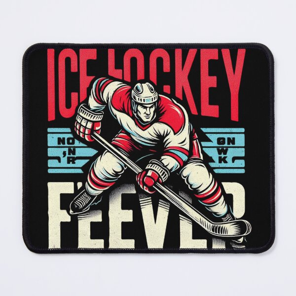 Item preview, Ice Hockey Fever – Retro Winter Sports Illustration designed and sold by doorzz.