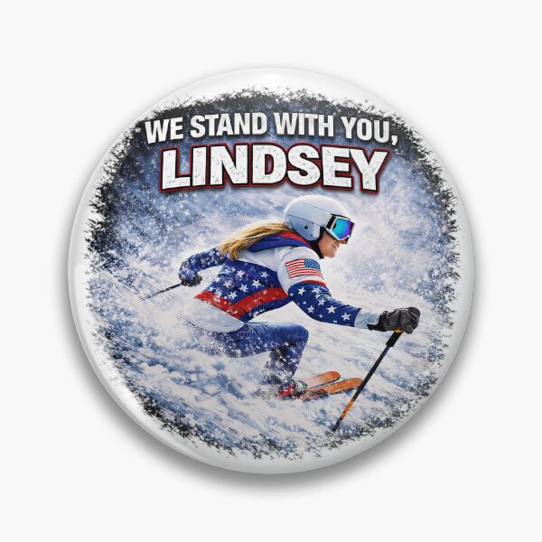 Item preview, We Stand With You Lindsey - Alpine Skiing Support Art designed and sold by emaga.