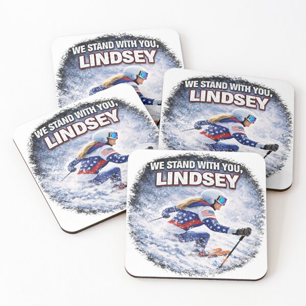 Item preview, We Stand With You Lindsey - Alpine Skiing Support Art designed and sold by Emaga Digital Studio.