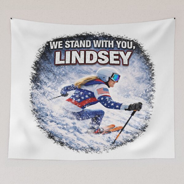 Item preview, We Stand With You Lindsey - Alpine Skiing Support Art designed and sold by emaga.