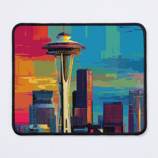 Item preview, Seattle Pop Art Skyline – Chromatic Blocks designed and sold by SkylineVistas Designs.