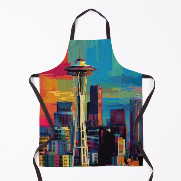 Item preview, Seattle Pop Art Skyline – Chromatic Blocks designed and sold by SkylineVistas Designs.