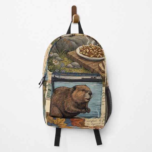 Item preview, Beaver watches Lawrence River as breakfast steams quietly designed and sold by CoffeeinBloom.