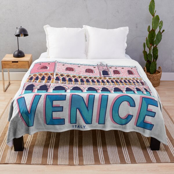 Item preview, Venice Italy Doge's Palace Pink Gothic Architecture Travel Sticker designed and sold by Blurbean.