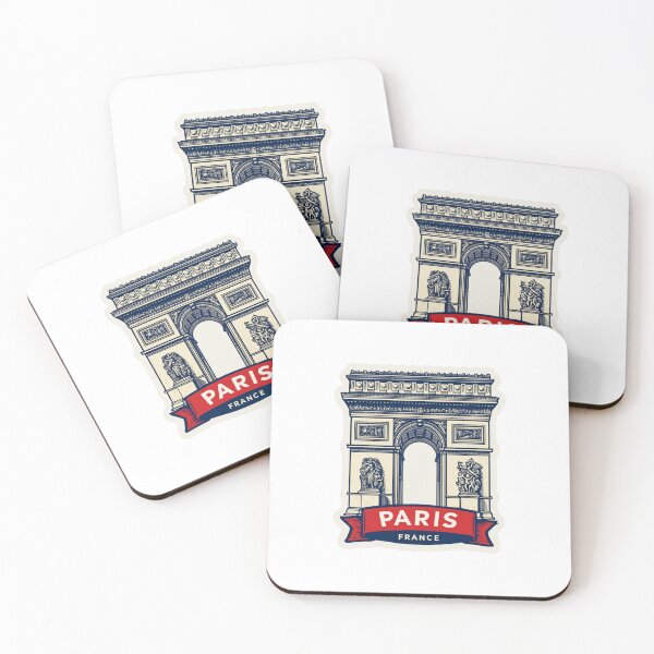 Item preview,  Paris France Arc de Triomphe Blue Neoclassical Travel Landmark Sticker designed and sold by Blurbean.
