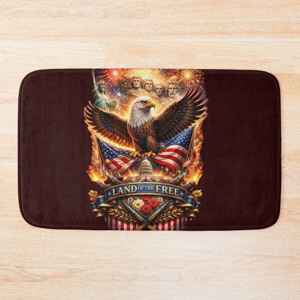Item preview, Land of the Free Eagle Emblem designed and sold by Create Nest.