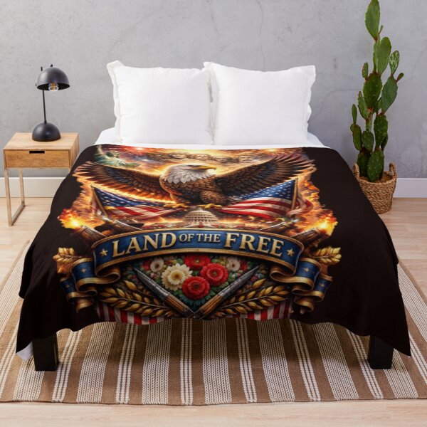 Item preview, Land of the Free Eagle Emblem designed and sold by Create Nest.