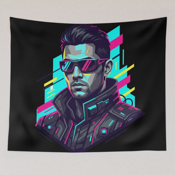 Item preview, Cyberpunk Urban Warrior - Beyond Zero - WPAP Tech Style designed and sold by BounoWorld.