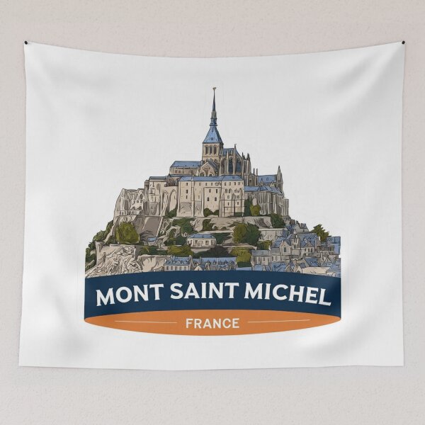 Item preview,  Mont Saint Michel France Gothic Abbey Island Medieval Architecture Sticker designed and sold by Blurbean.