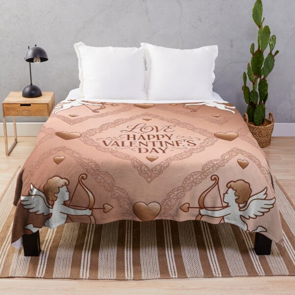 Item preview, Rose Gold Vintage Cupid and Lace Valentine Pattern designed and sold by DGtaLrtcom.