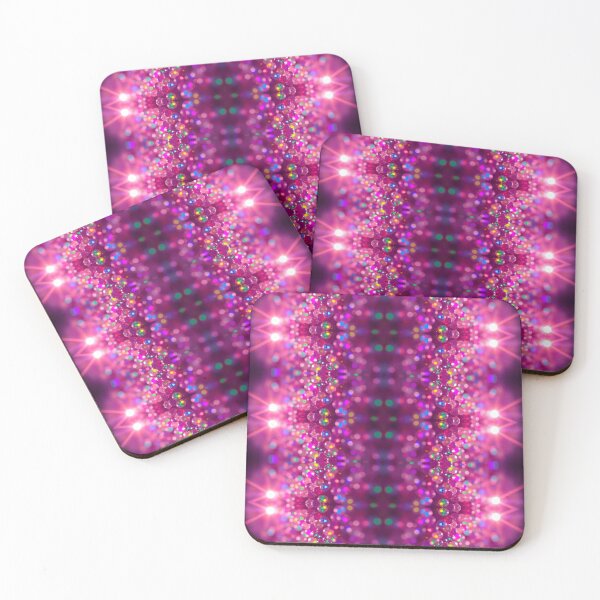 Item preview, Pink Glowing Beads Abstract Pattern designed and sold by Sachie's Studio.