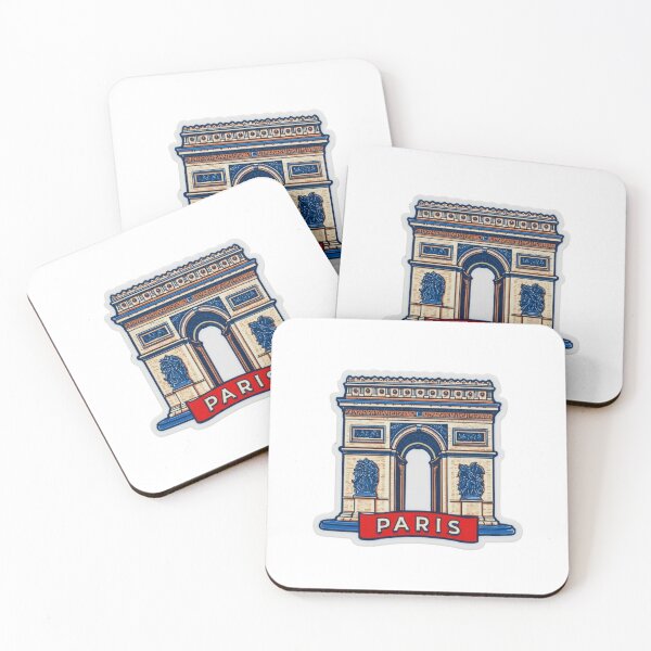 Item preview, Paris France Arc de Triomphe Warm Golden Cream Travel Monument Sticker designed and sold by Blurbean.