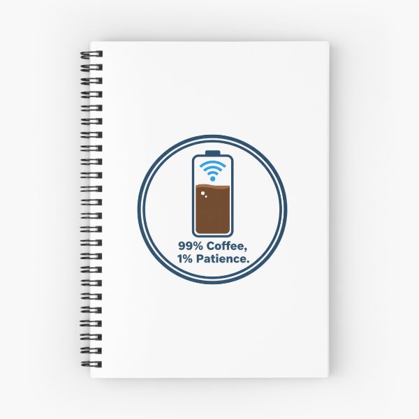 Item preview, Funny Coffee & Wifi Battery Sticker - 99% Coffee 1% Patience designed and sold by ZYNORAworld.