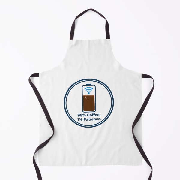 Item preview, Funny Coffee & Wifi Battery Sticker - 99% Coffee 1% Patience designed and sold by ZYNORAworld.