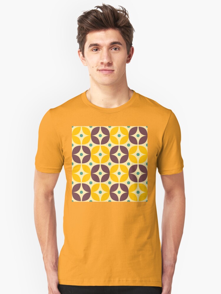 Alternate view of Geometric Pattern: Stylised Flower: Veronica Slim Fit T-Shirt