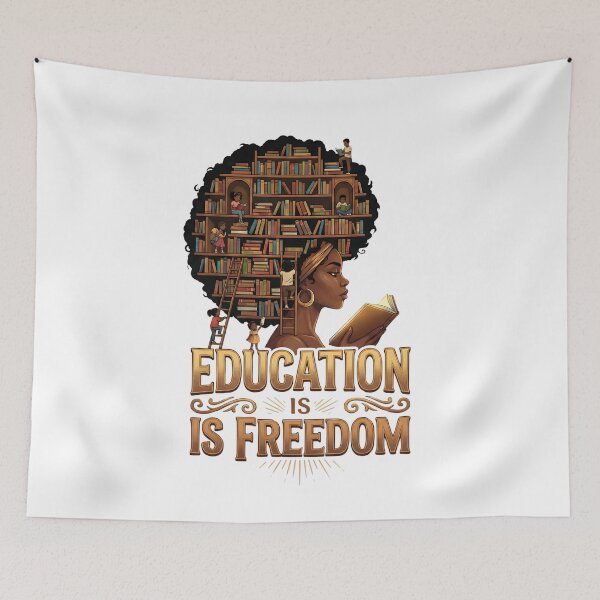 Item preview, Education Is Freedom Black History t-shirt designed and sold by JaaCreativeShop.
